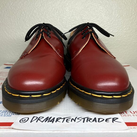 90's Vintage ENGLAND gibsons Wmns sz 8 shoes Dr. Martens 1461 cherry red oxblood - Picture 13 of 16